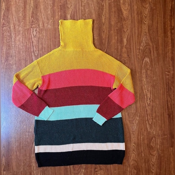 Farm Rio x Anthropologie Boldly Striped Sweater Pullover Dress - Picture 4 of 7